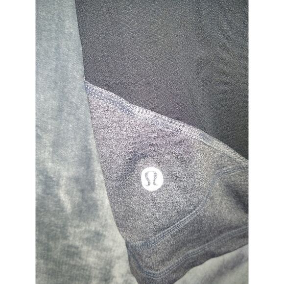 Lululemon Womens Leggings Pace Rival Crop 21" Size 8 Gray Black Side Pockets - Picture 10 of 15